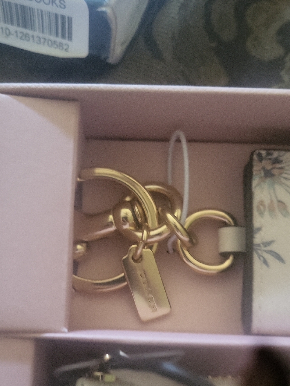 Coach Floral Duo Credit Card Holder And Keychain Id Holder Id Back Of Holder Box - Picture 3 of 8
